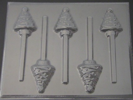 220 Christmas Tree Chocolate or Hard Candy Lollipop Mold